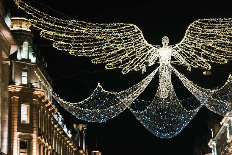 Angelo luccicante a Regent Street