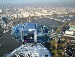 London Eye, viste della zona nord di Londra