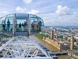 London Eye, vista delle Palazzo di Westminster