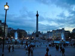 Trafalgar Square al tramonto